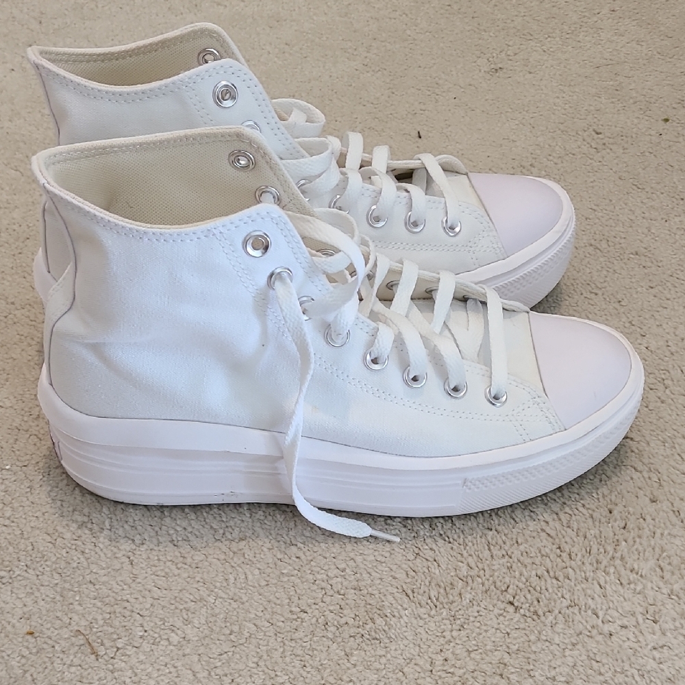 Converse White High-Top Sneakers